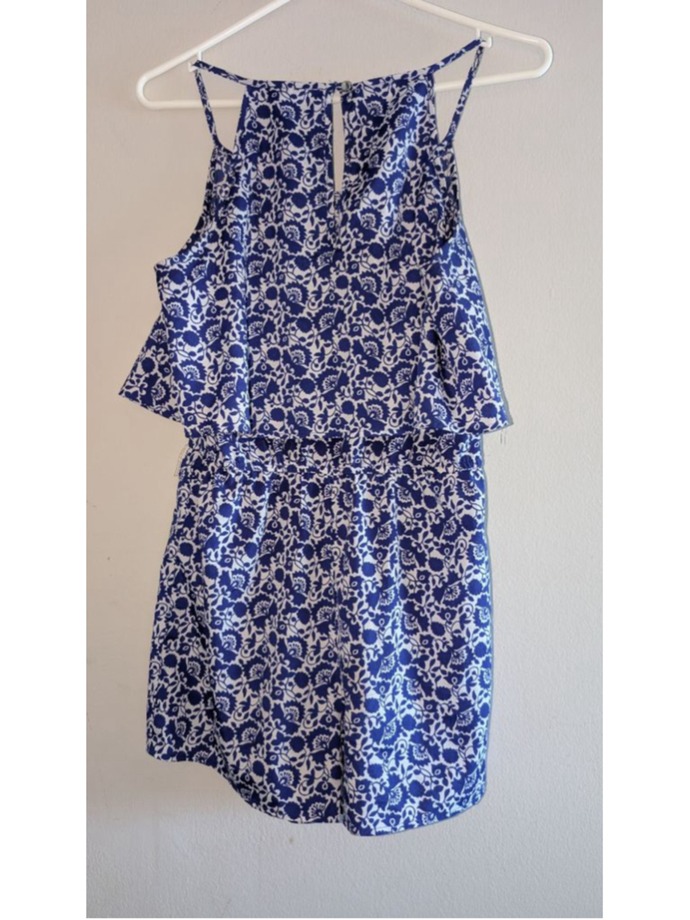 FOREVER 21 Blue White Floral Romper Size Small - Picture 5 of 5